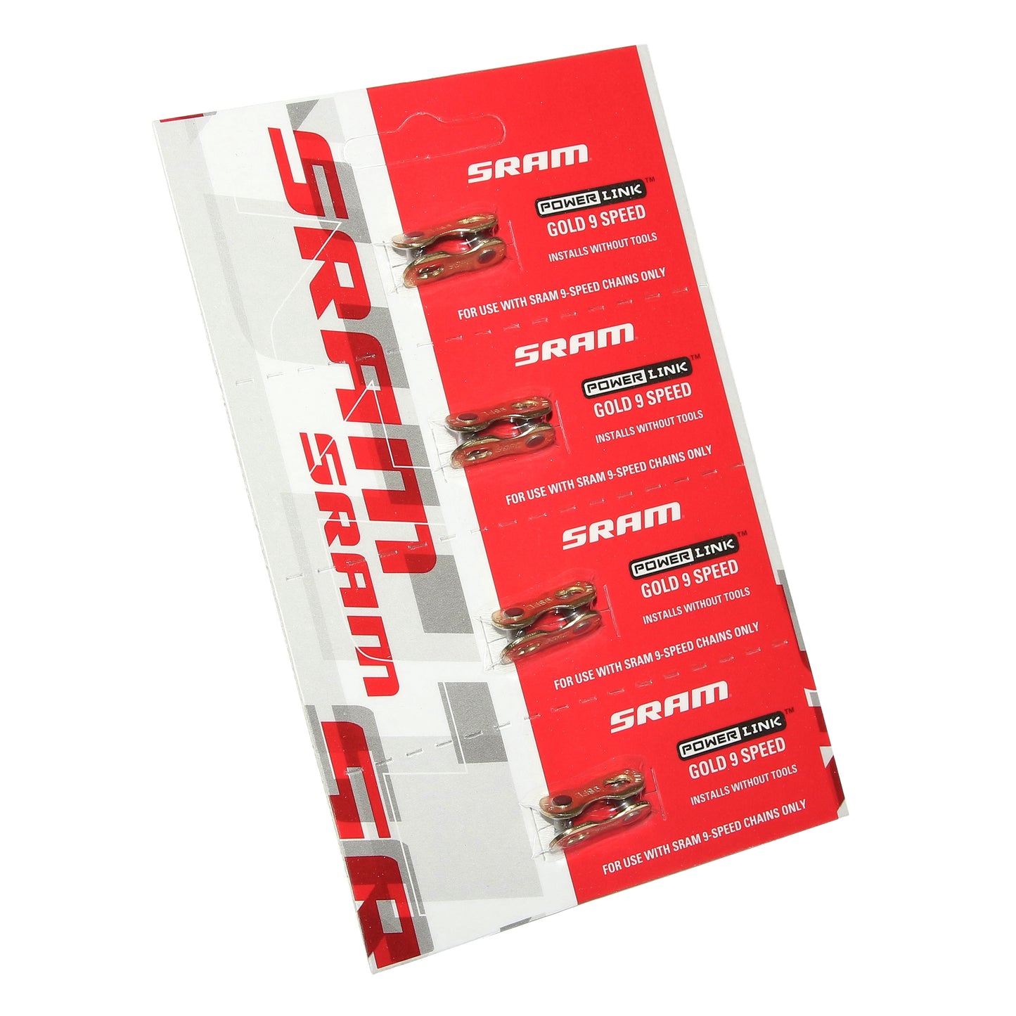 9-speed bike chain connector. SRAM gold