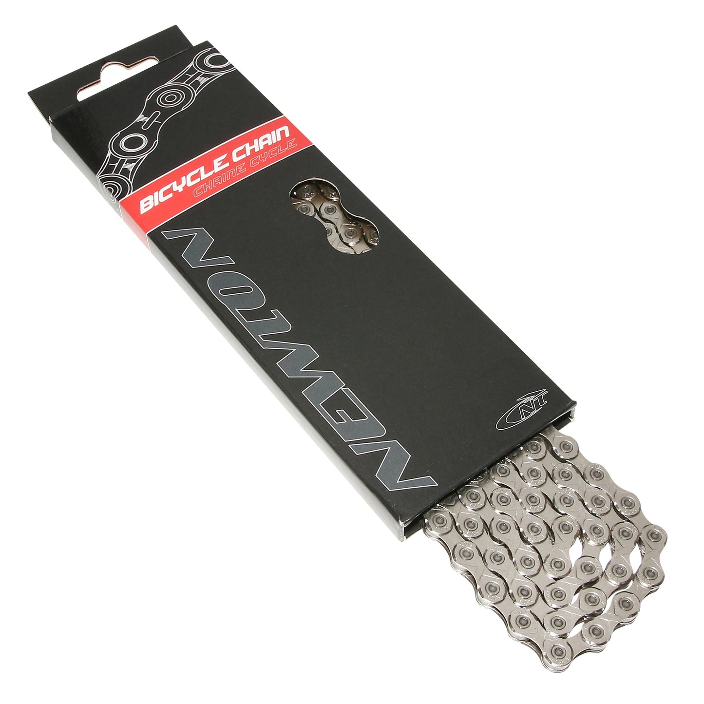KMC X10e Newton 10-speed e-bike chain, silver, 136 links, Shimano and SRAM compatible