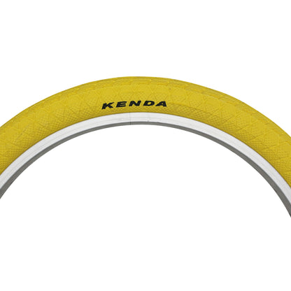 Pneu BMX 20 x 1.95 Kenda Slick Jaune TR (50-406)