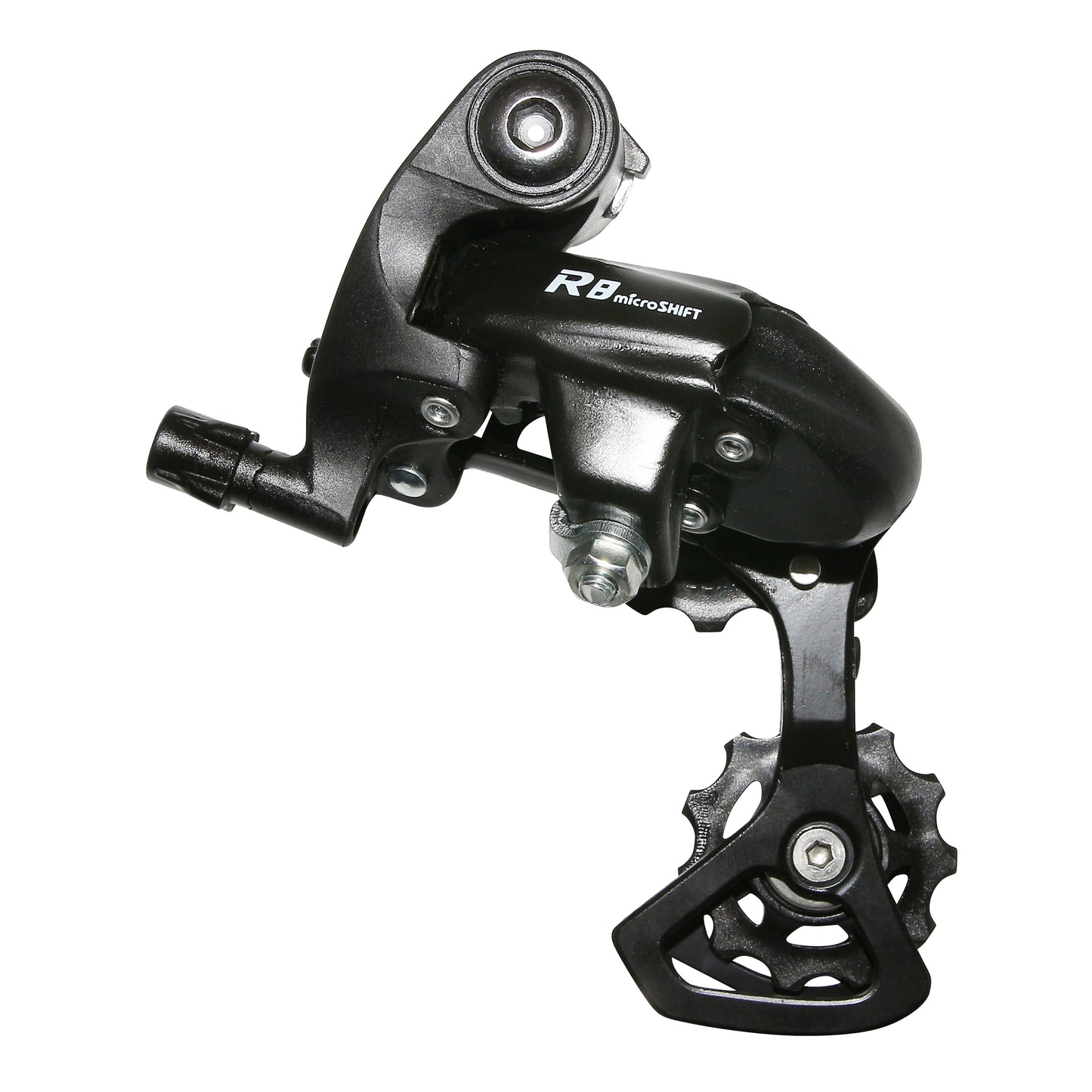 Dérailleur route arrière microshift 7-8v. chape courte à vis
