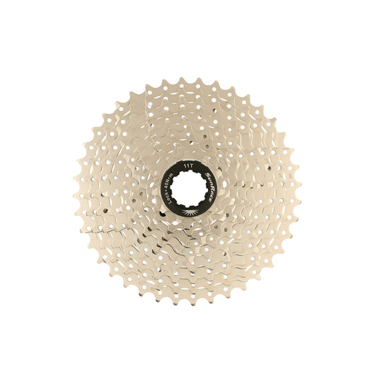 Cassette 10v. Sunrace ms3 11-40 VTT pour Shimano métallique argent (11-13-15-18-21-24-28-32-36-40) (2 blocs + pignons)