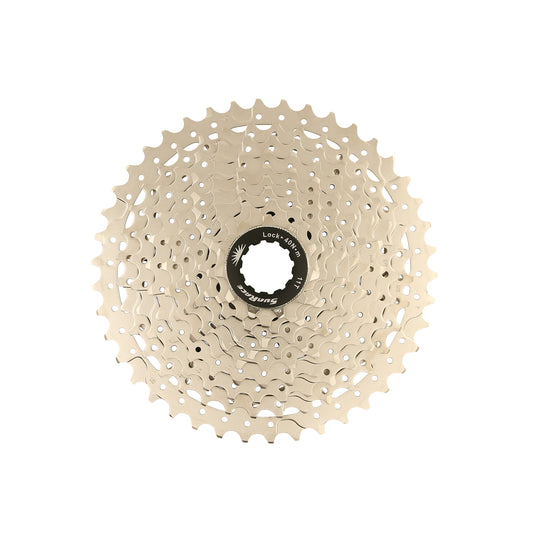Cassette 10v. Sunrace ms3 11-42 VTT pour Shimano métallique argent (11-13-15-18-21-24-28-32-36-42) (2 blocs + pignons)