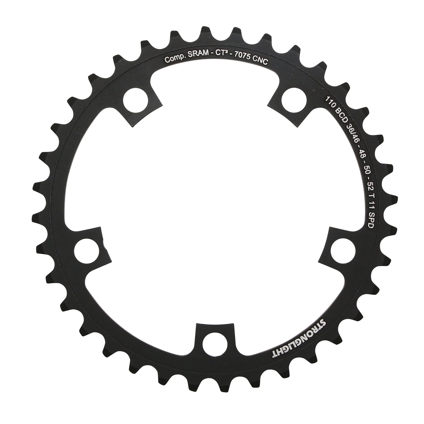 Stronglight CT2 D110 36T inner chainring for SRAM black 11-speed