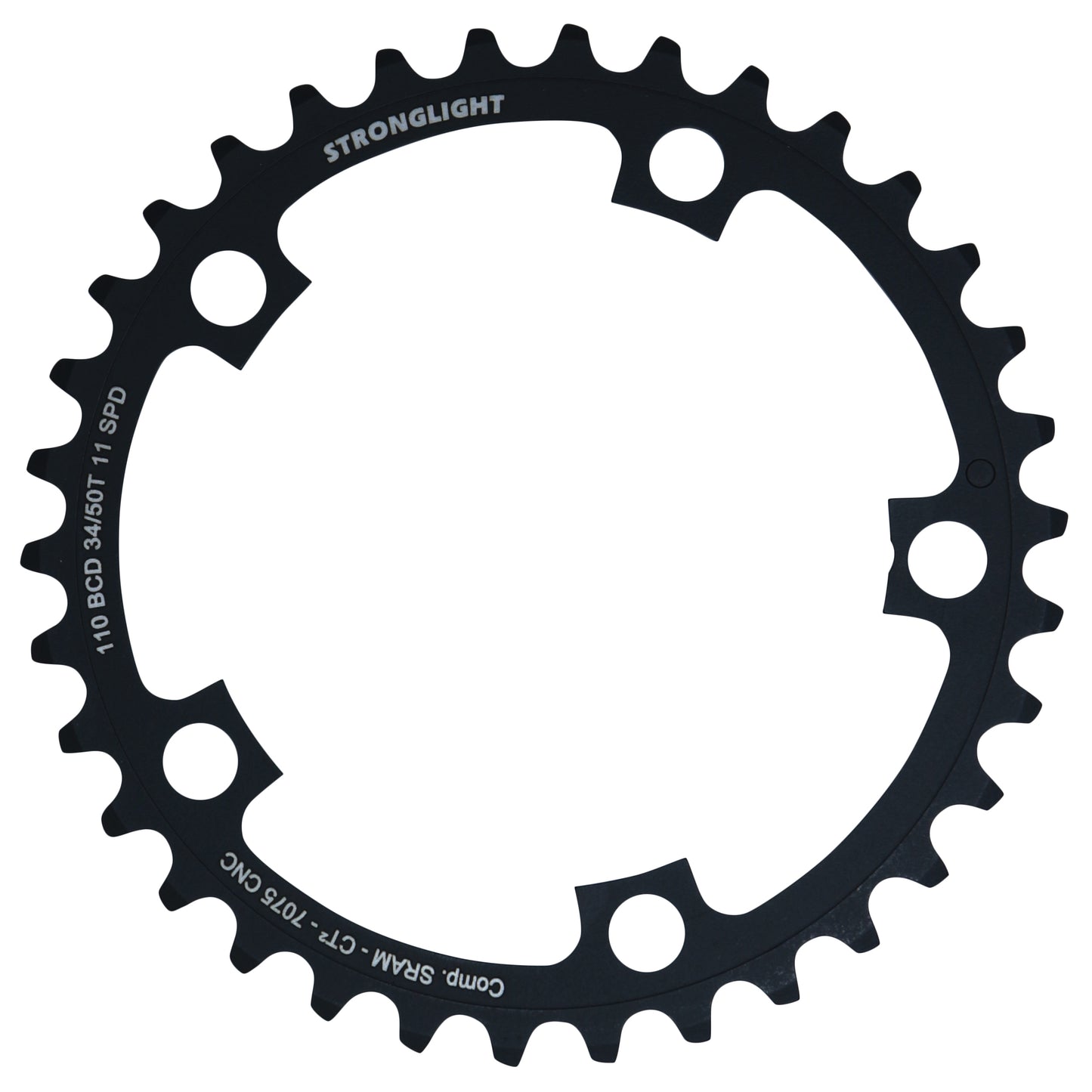 Plateau route Stronglight CT2 D110 34D int SRAM noir ext 50D