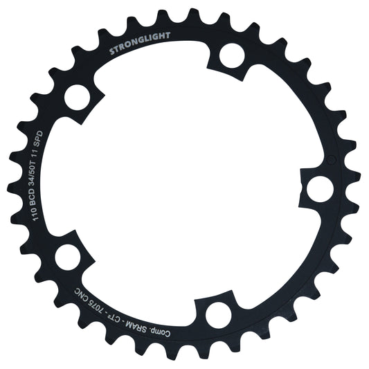 Plateau route Stronglight CT2 D110 34D int SRAM noir ext 50D