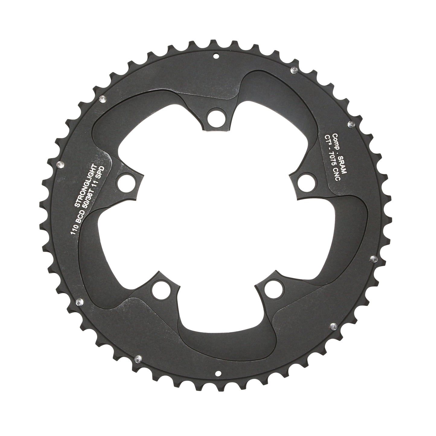 Plateau route Stronglight CT2 D110 50D ext pour SRAM noir int 36D