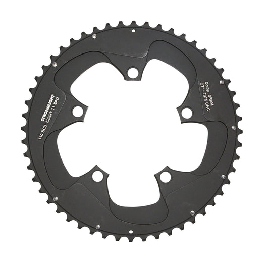 Plateau route Stronglight CT2 D110 52D ext pour SRAM noir int 39D