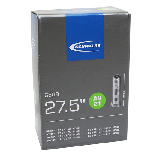 Chambre à air vélo 27.5 x 1.50-2.35 Schwalbe valve standard tout alu (av21)