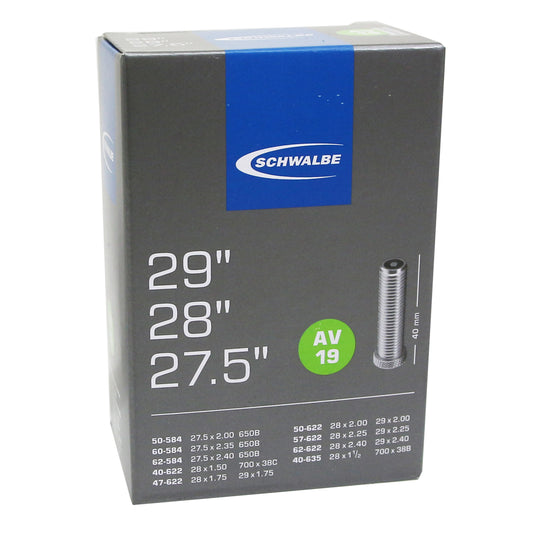 Chambre à air vélo 27.5-29 x 2.00-2.40 Schwalbe valve standard tout alu (av19)