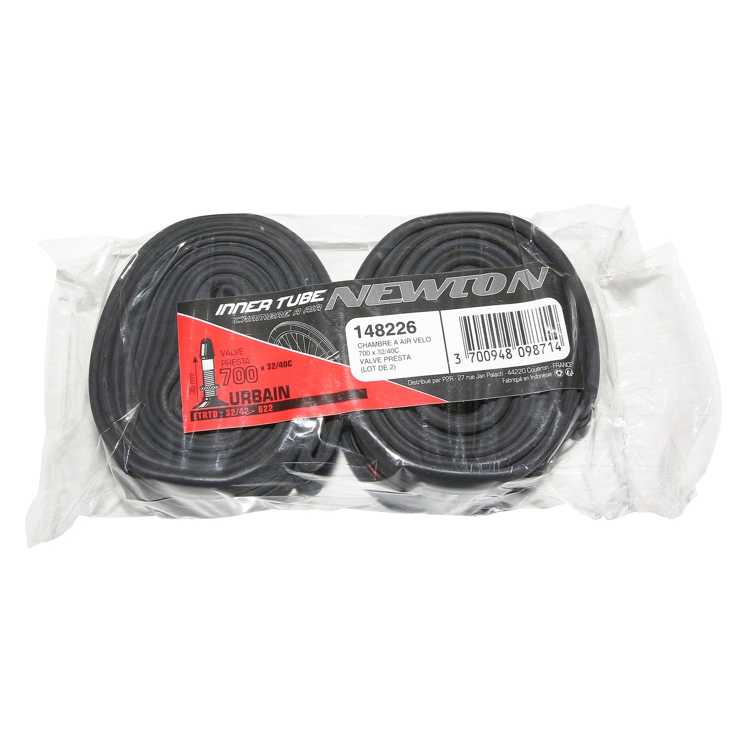 Bicycle inner tube 700 x 35 Newton Presta valve (pack of 2)