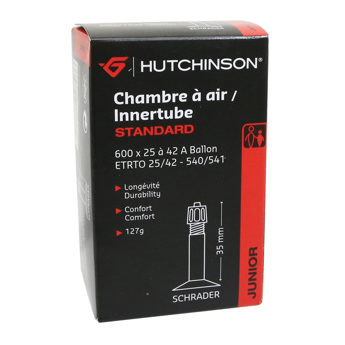 Bicycle inner tube 600 x 28-42a Hutchinson standard 35mm valve 127g