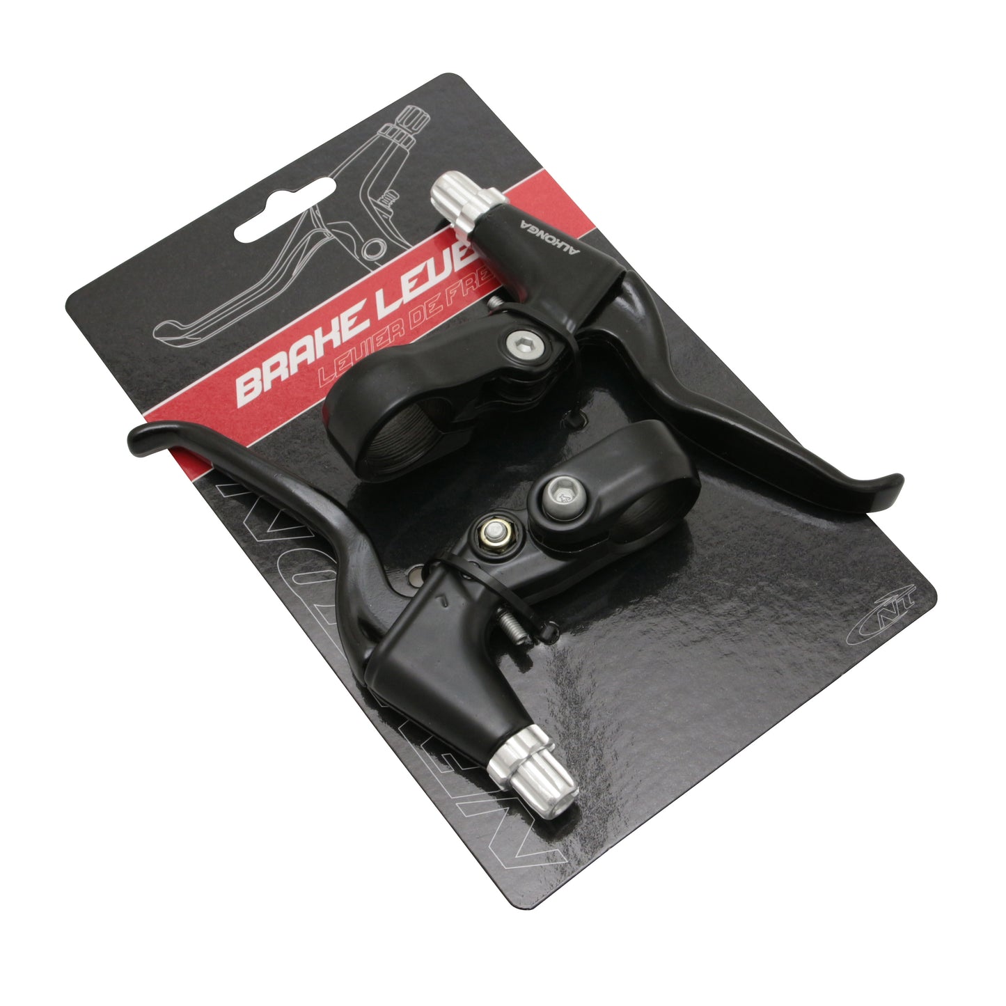 Levier frein VTT/VTC V-Brake Newton alu noir 3 doigts