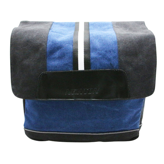 Double rear bike pannier Newton Vib with rain cover 20L black-jean blue, rack-mounted, L 35.5xW12xH30cm, pair