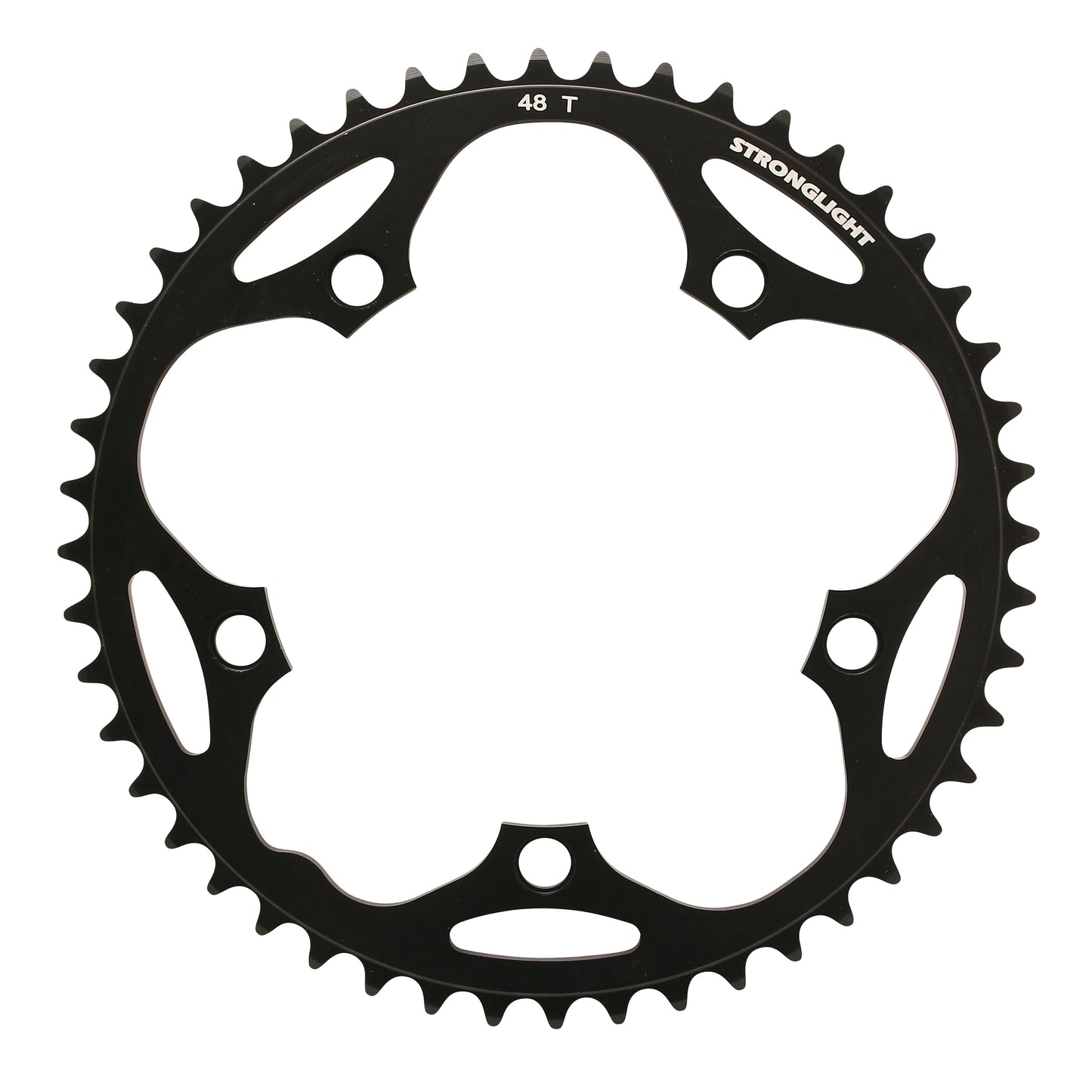 Plateau route Stronglight Dural 5 bras D130 48D ext Shimano noir 8-9V