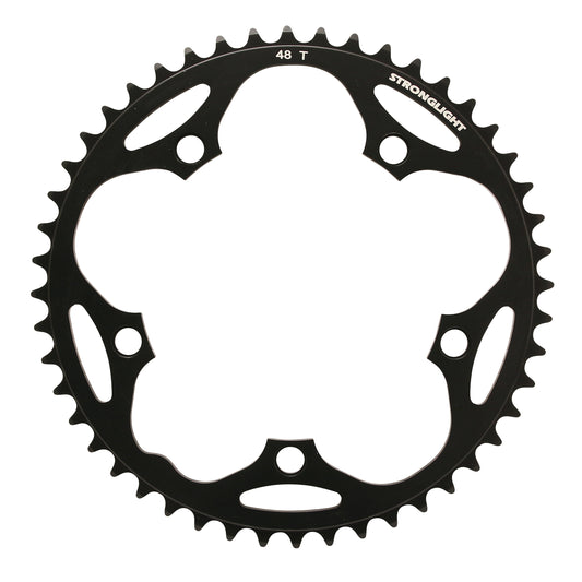 Plateau route Stronglight Dural 5 bras D130 48D ext Shimano noir 8-9V