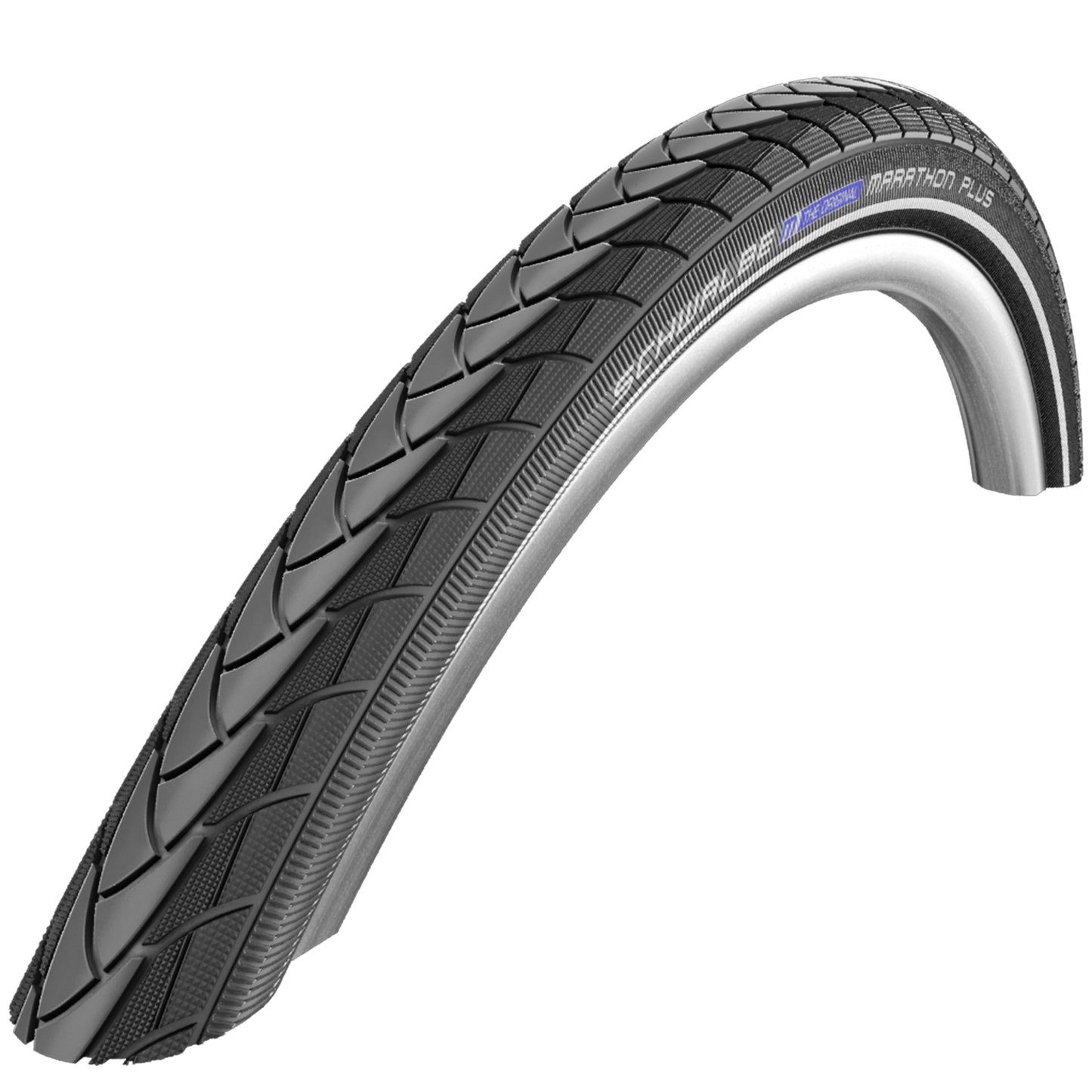 Hybrid/City Tire 700 X 28 Schwalbe Marathon Plus Black TR (28-622) 5mm Reinforcement Reflective Sidewall E-bike Compatible