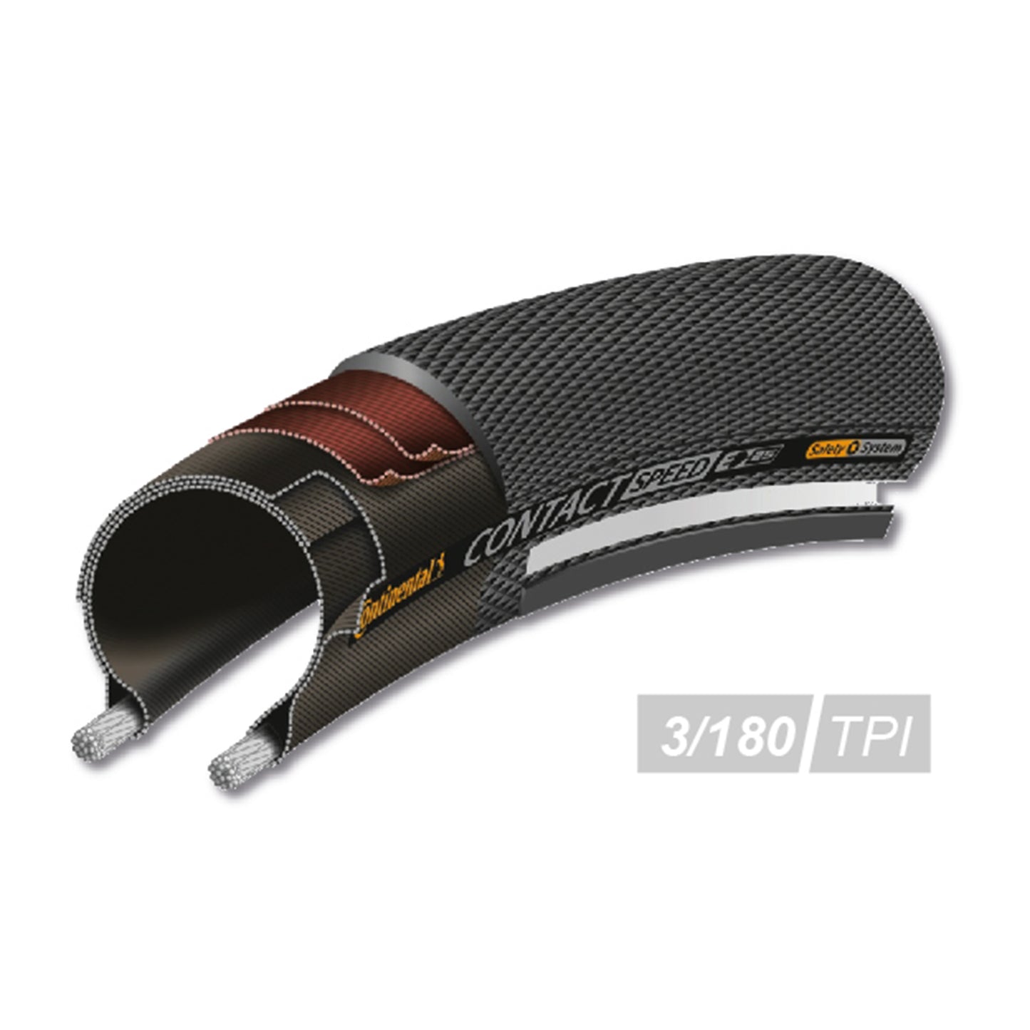 Continental Contact Speed Urban Hybrid Tyre 700 x 28 Black TR (28-622)
