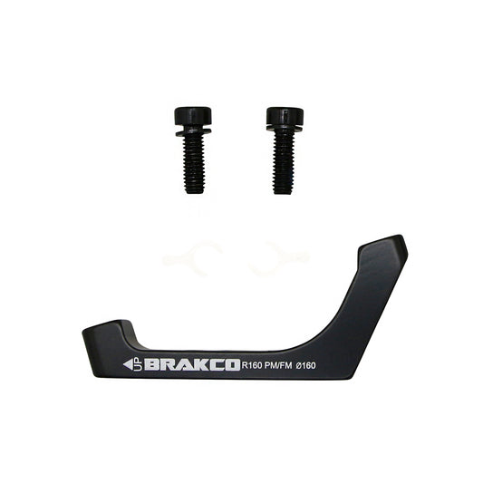 Adaptateur frein à disque route arrière Brakco disque 160mm étrier post-mount sur cadre flatmount
