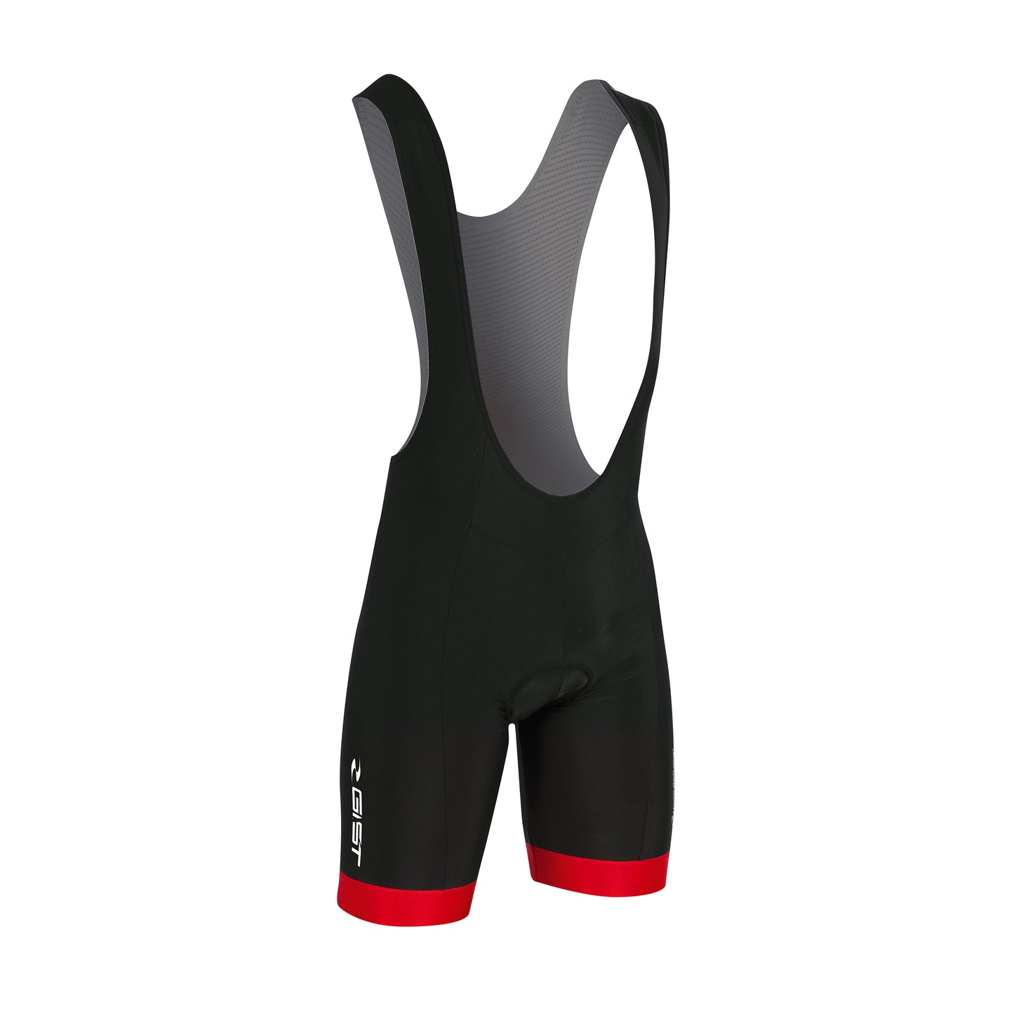 Cuissard court Gist à bretelles fond coolmax noir bords rouge (5116)