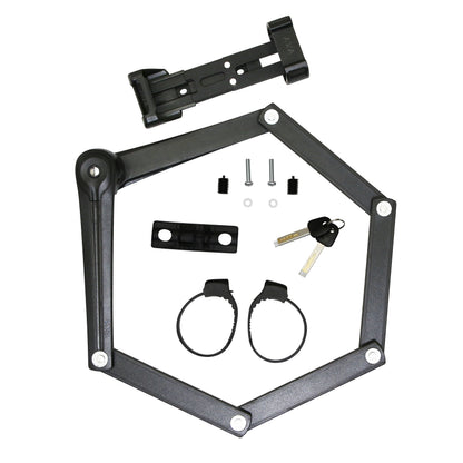 Axa Foldable Bike Lock 100 L 90 cm Black with 7 mm Link Bracket - Security Level 9-15