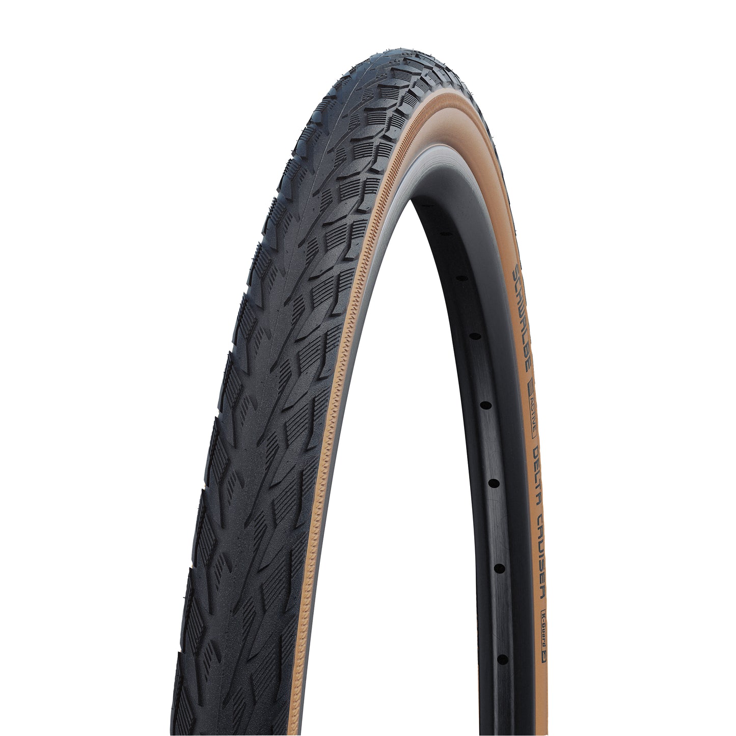 Pneu VTC Urbain 700 X 28 Schwalbe Delta Cruiser Noir-Brun TR Renfort K-Guard(28-622)