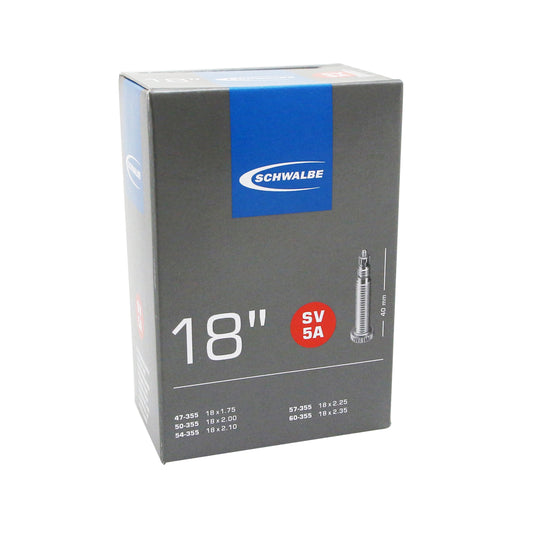 Chambre à air vélo 450 x 55a - 18" Schwalbe valve presta tout alu (47-355 à 60-355) (sv5a)