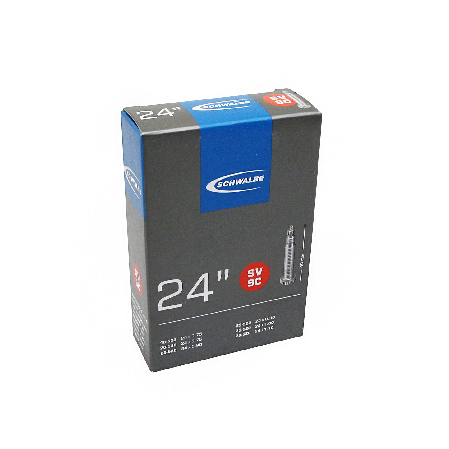 Chambre à air vélo - invalide 24 x 0.75-1.10 Schwalbe valve presta (sv9c)