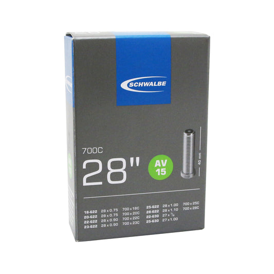 Chambre à air vélo 700 x 18-25 Schwalbe valve standard tout alu (av15)
