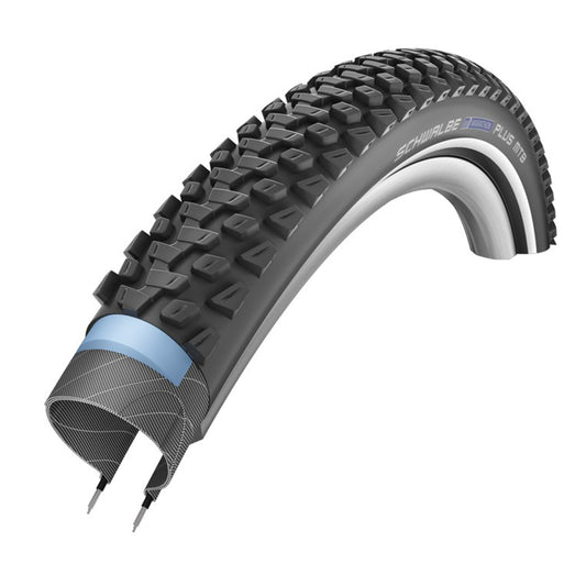 Urban MTB Tyre 26 X 1.50 Schwalbe Marathon Plus Black TR (40-559) 5mm Reinforcement Reflective Sidewall E-Bike Compatible