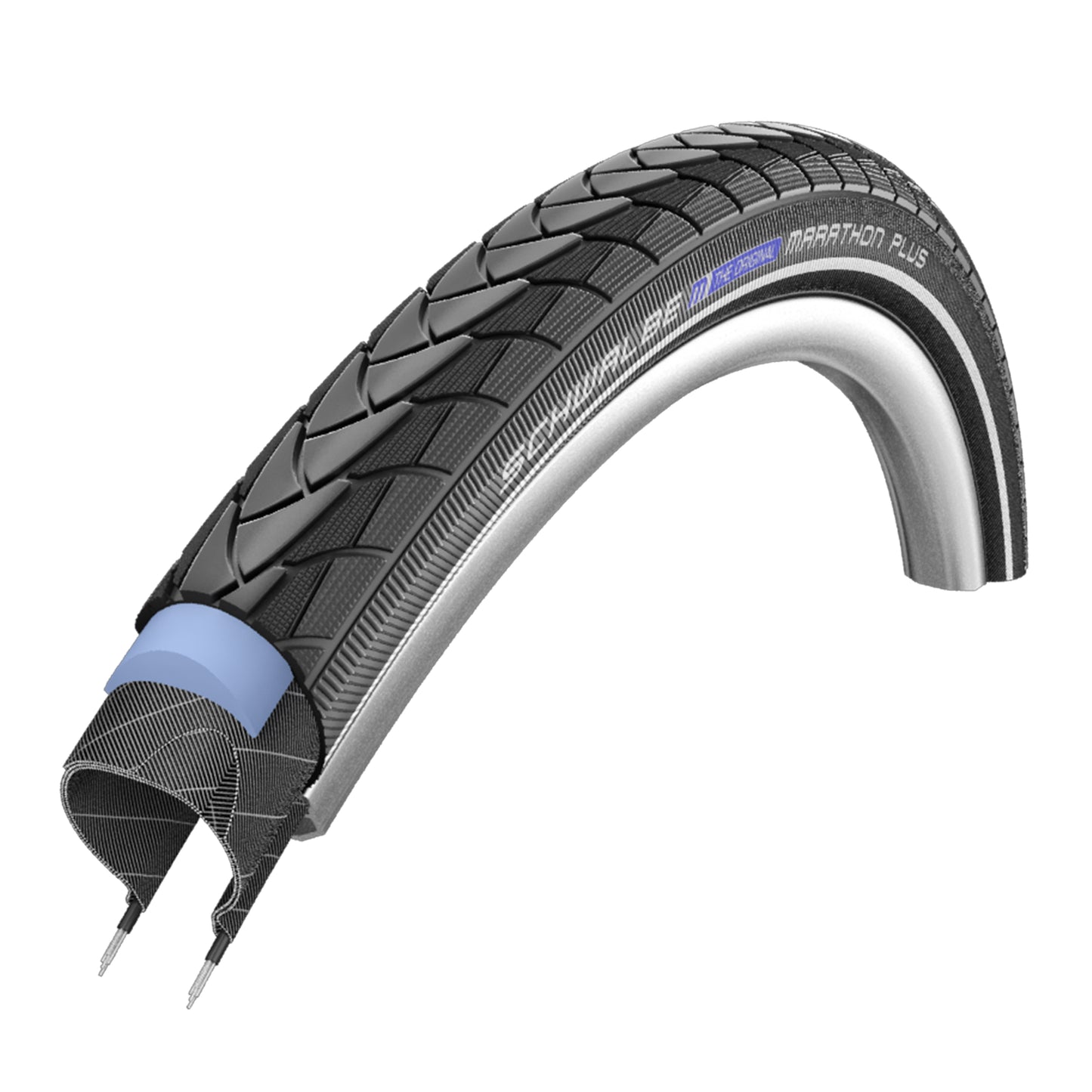 Pneu VTT Urbain 26 X 2.00 Schwalbe Marathon plus Noir TR (50-559) Renfort 5mm flanc Reflex Compatible VAE