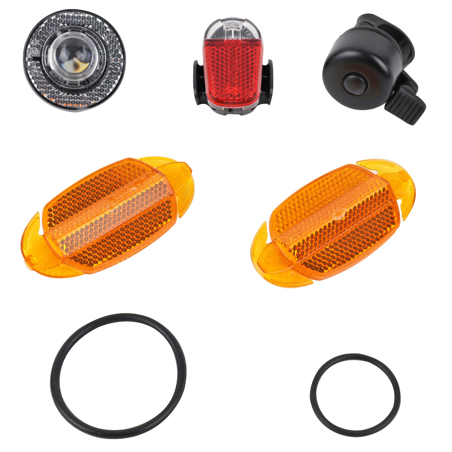 Battery-powered bike light kit approved for bikes, delivered with PCP battery