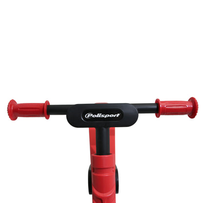 Polisport red 12-inch off-road balance bike