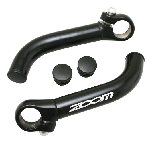 Zoom Handlebar End Black Aluminium L 87mm (Pair)
