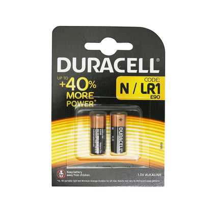 Pile Duracell LR1 alcaline 1.5V blister de 2