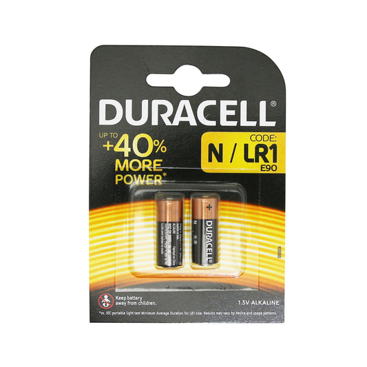 Duracell LR1 Alkaline 1.5V Battery, Blister Pack of 2