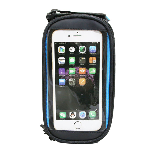 Bicycle top tube/stem smartphone bag for cell phone/iPhone with Velcro fastening 19.5x10x9cm