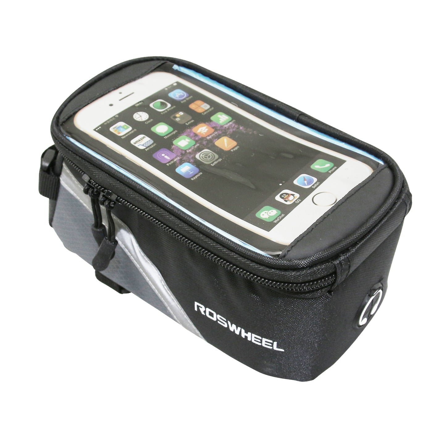 Bicycle top tube/stem smartphone bag for cell phone/iPhone with Velcro fastening 19.5x10x9cm