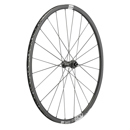 700c DT Swiss P1800-23 Performance Disc Front Wheel Centerlock Tubeless Ready 12-100mm Thru Axle Black without 9-100 Quick Release Adapter 18C Rim