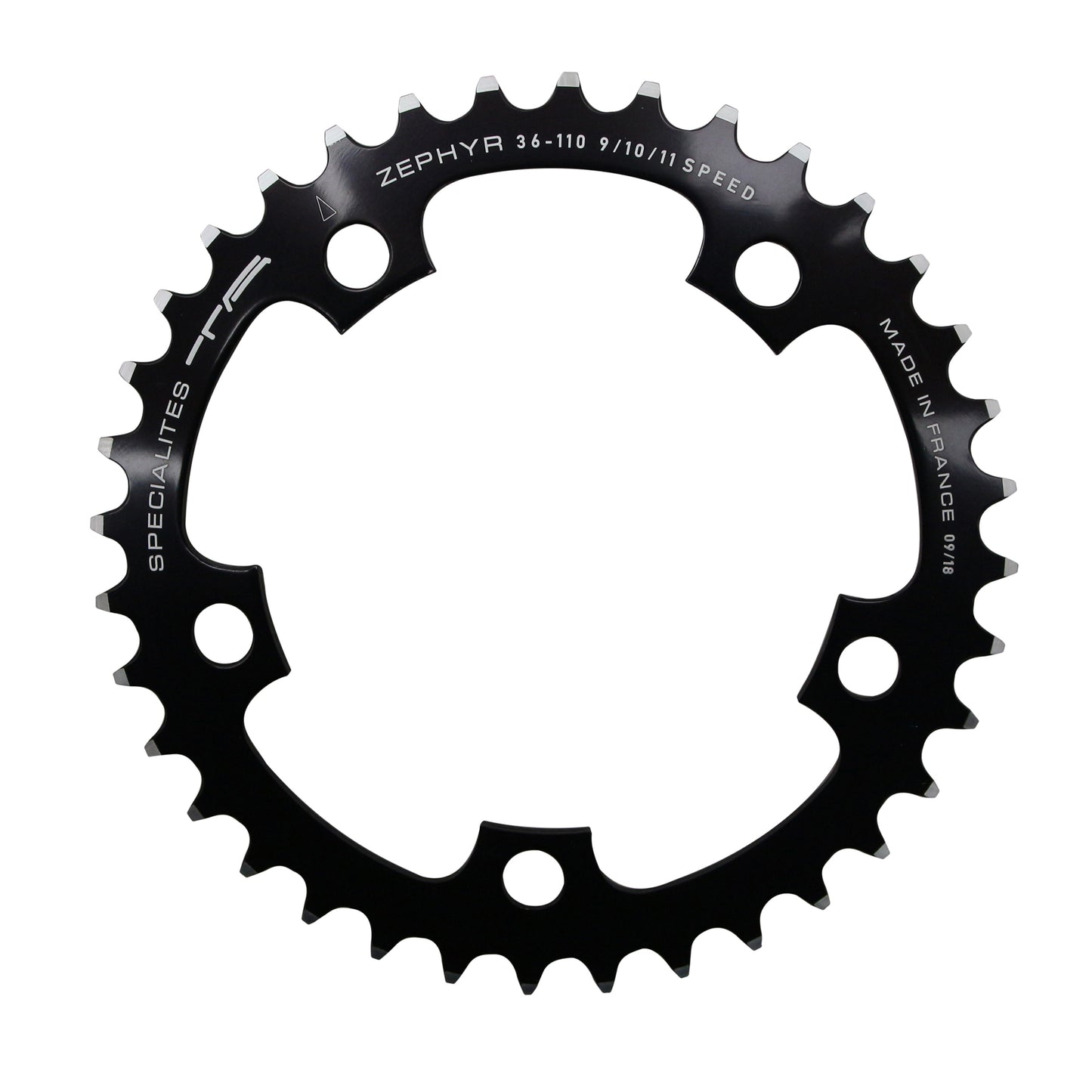 Plateau route TA Zephyr 5 bras D110 36D int Shimano 9-10V noir