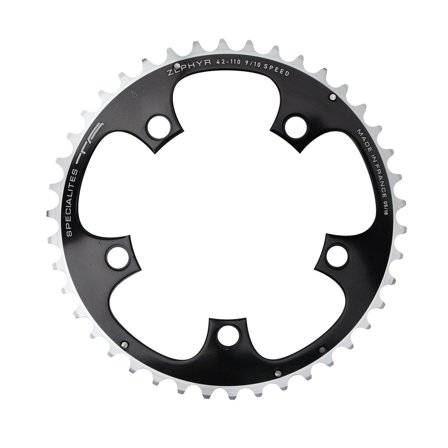 Plateau route TA Zephyr 5 bras D110 40D ext Shimano 9-10V noir
