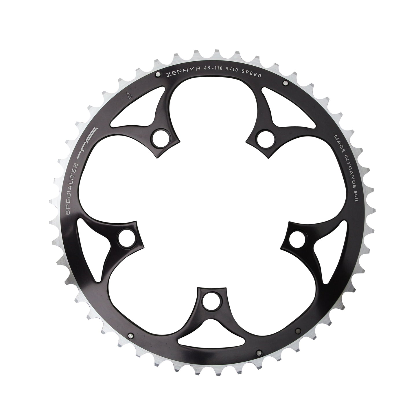 Plateau route TA Zephyr 5 bras D110 46D ext Shimano 9-10V noir