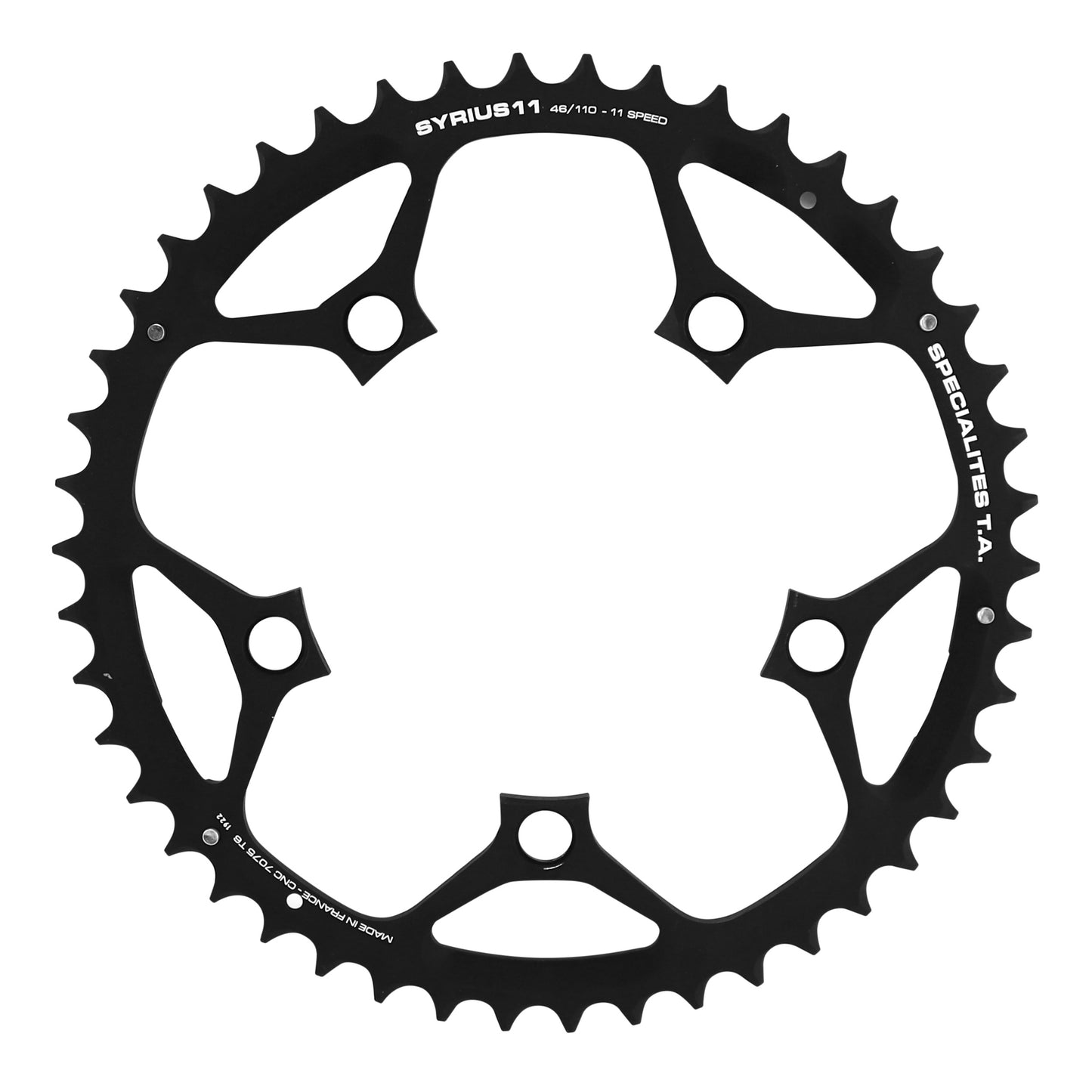 Chainring TA Syrius 5-arm BCD110 46T outer Shimano 10-11 speed