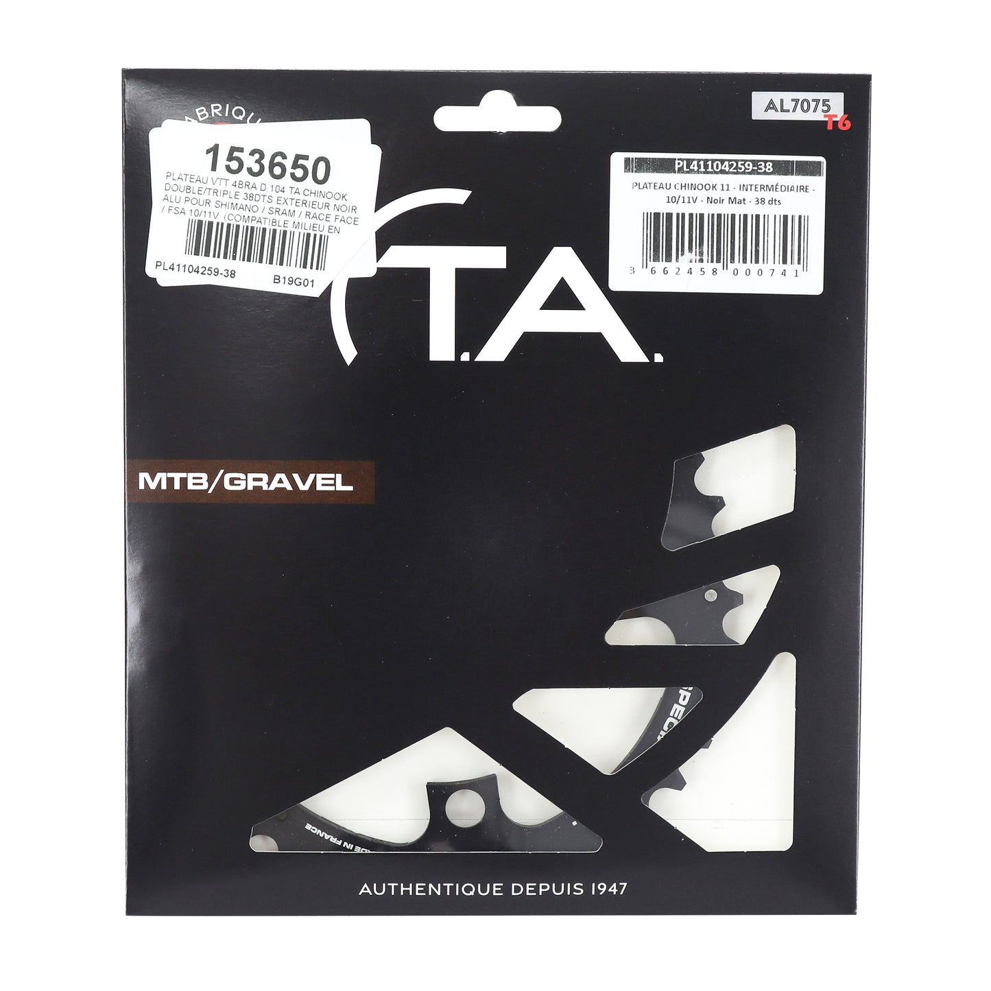Plateau VTT TA Chinook 4 bras D104 38D ext double-triple 10-11V