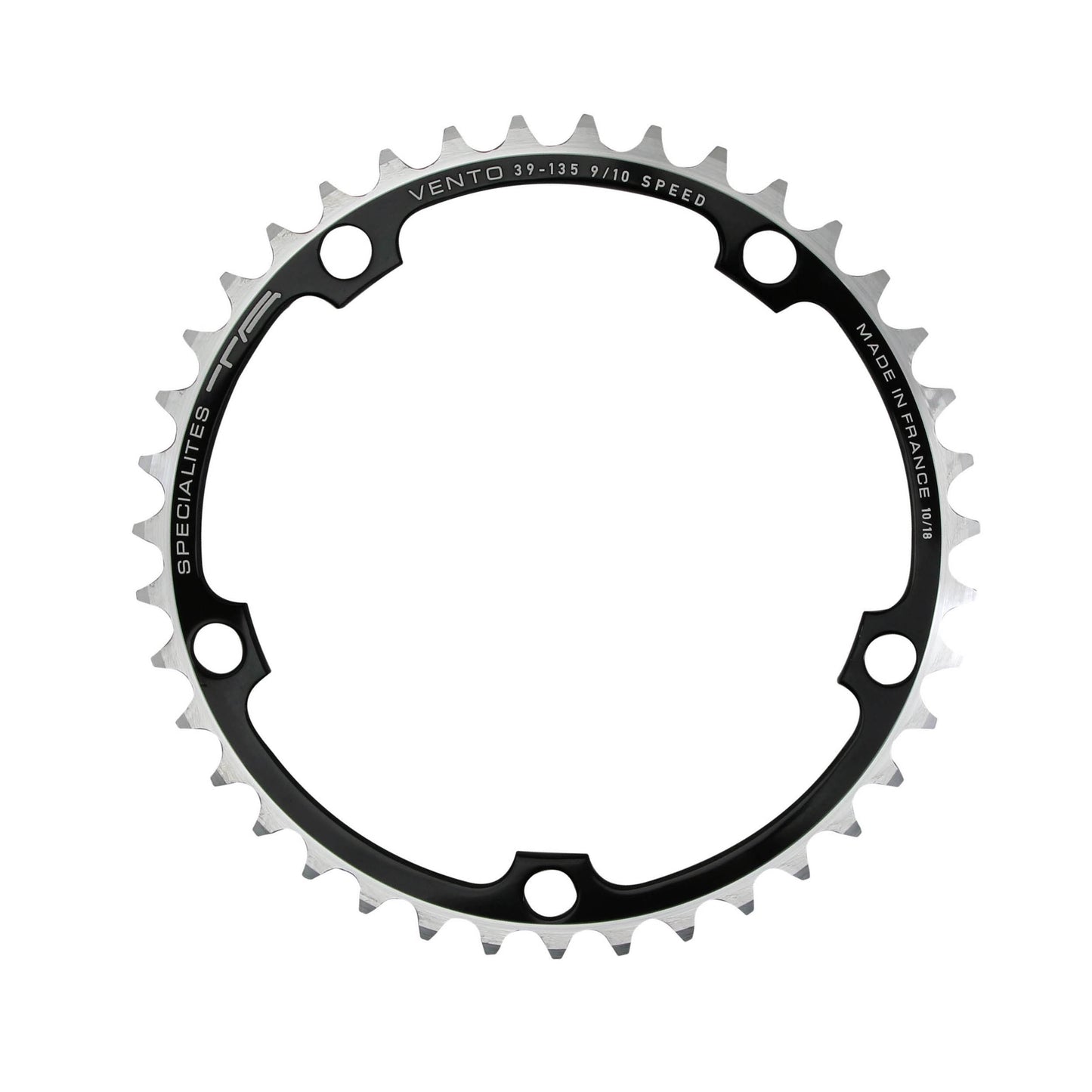 TA Vento 5-arm Chainring BCD 135 39T inner black 9-10S