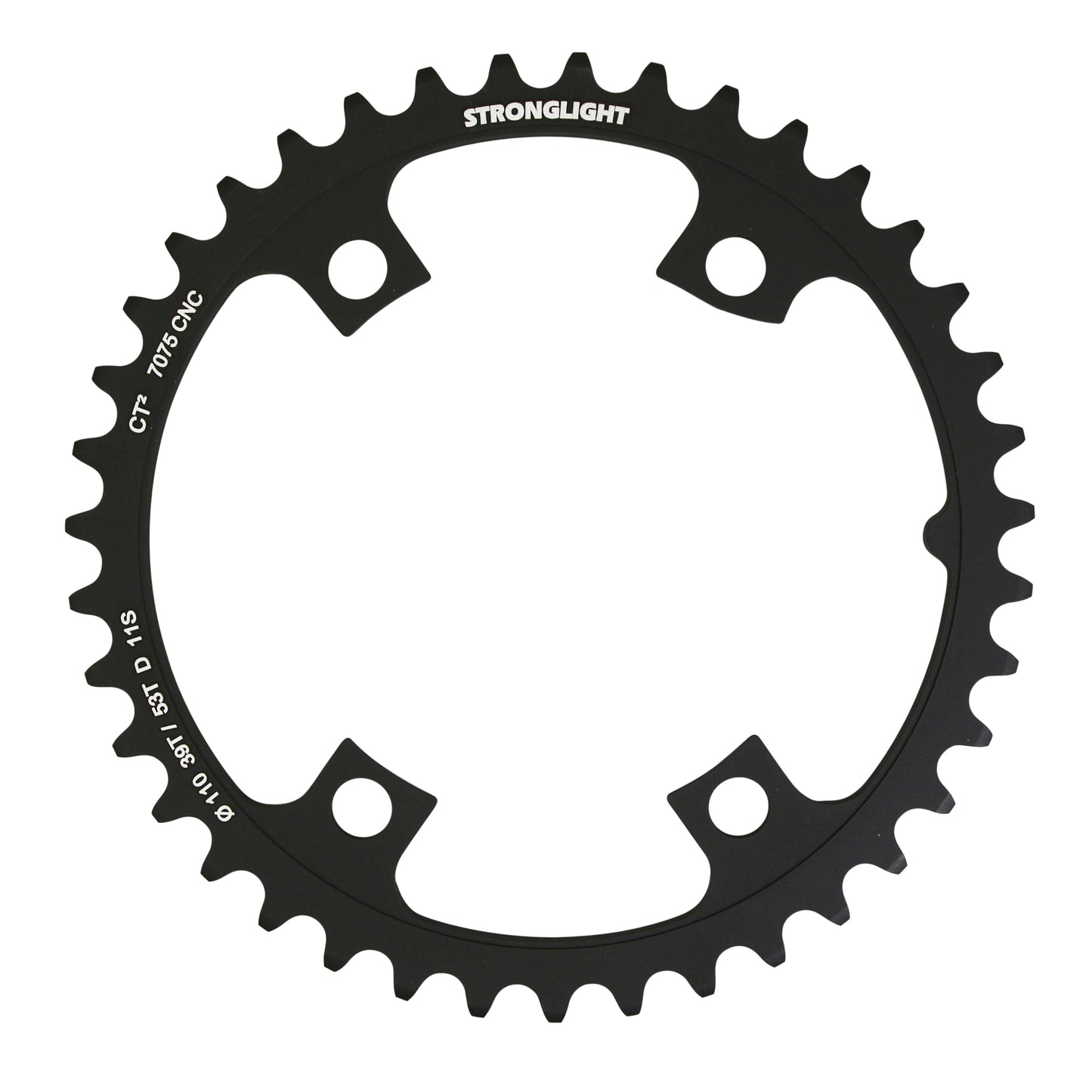 Plateau route Stronglight CT2 4 bras D110 pour Ultegra R8000 39D int