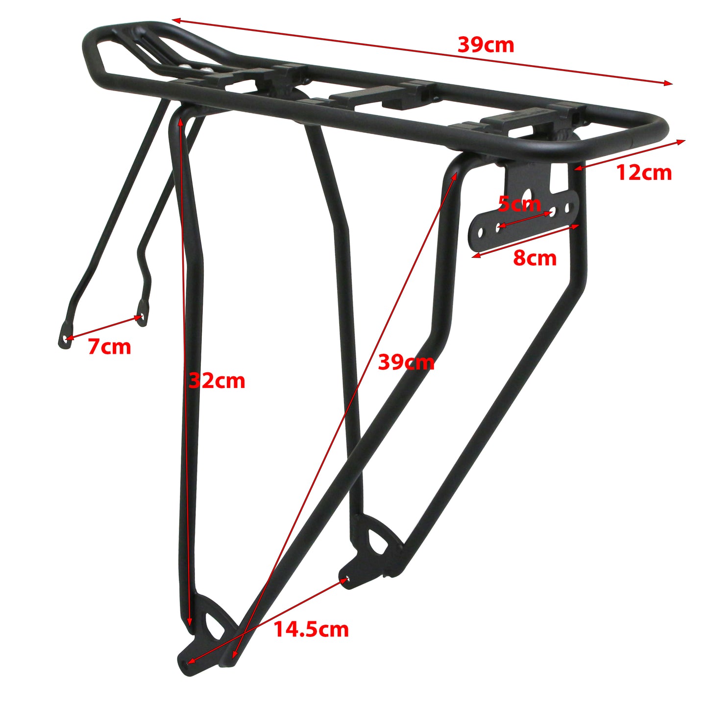 Rear rack Newton black aluminum 26 MIK 25kg