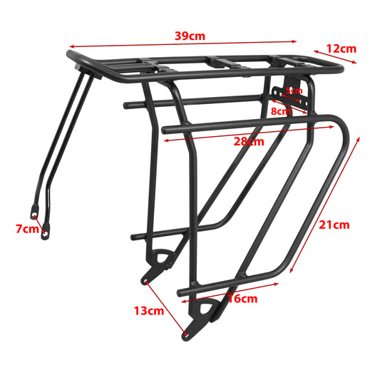 Porte-bagage arrière Newton alu noir réglable 26 MIK 25kg