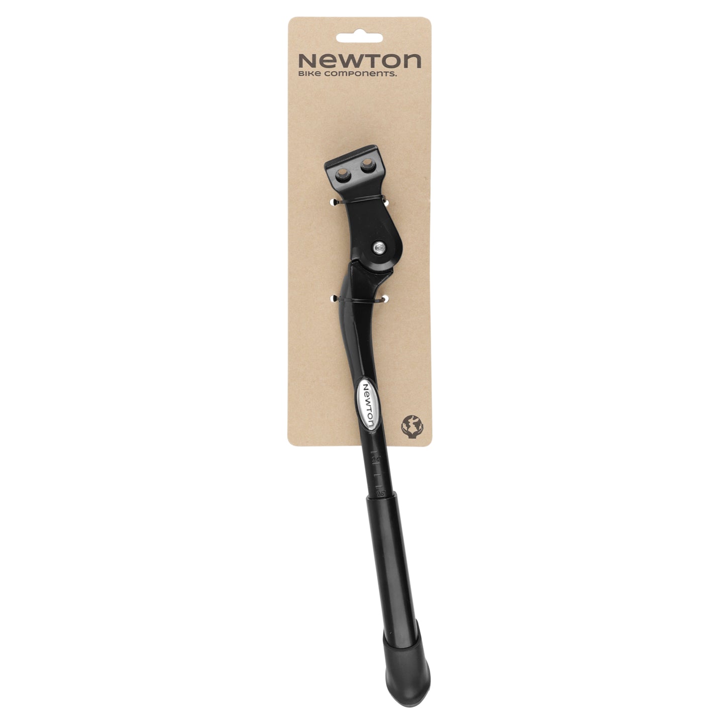 Newton 24-29" Black Rear Side Bicycle Kickstand Adjustable 2-Bolt 18mm Chainstay Mount