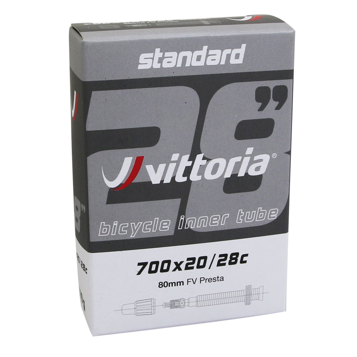 Chambre à air vélo 700 x 20-28 Vittoria valve presta 80mm