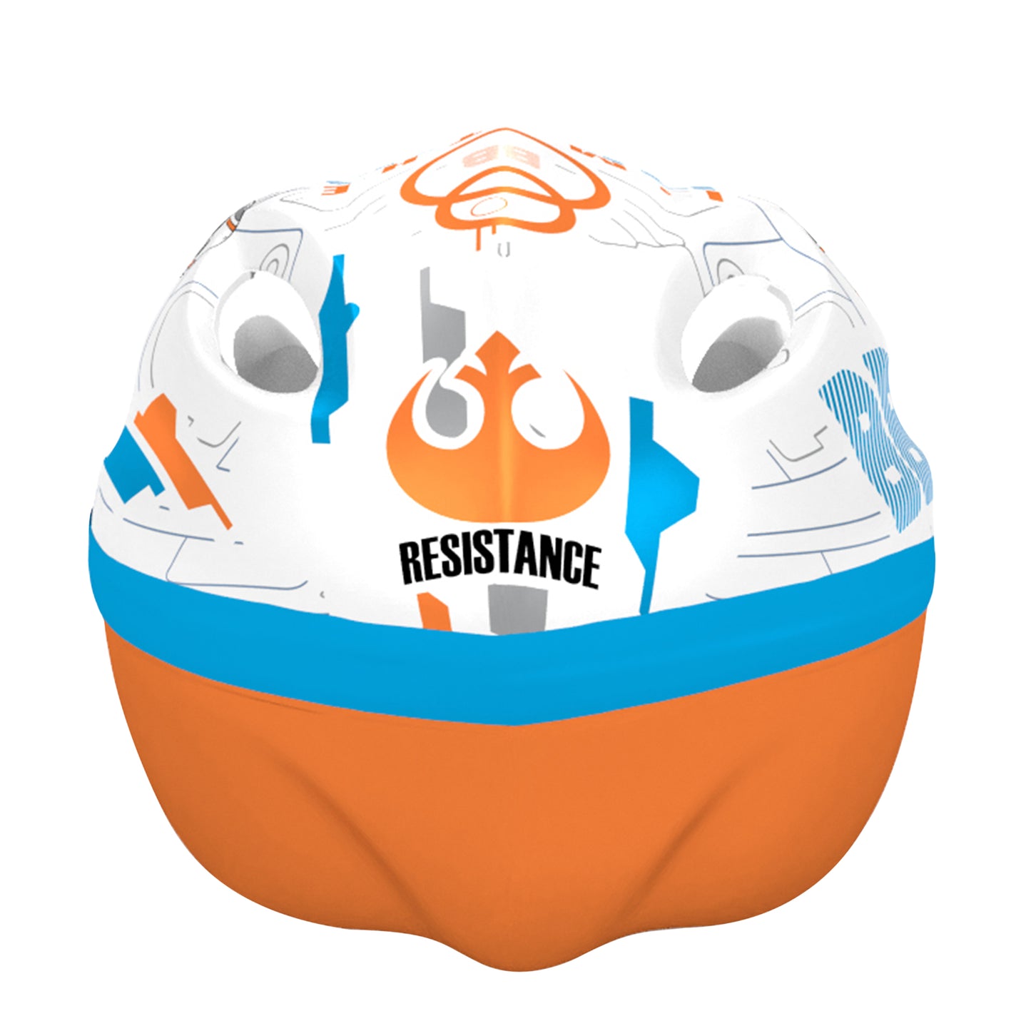 Casque vélo enfant Disney v2 starwars blanc-bleu-orange avec molette réglage
